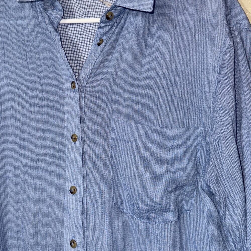 Free people that’s a wrap oversized lightweight beachy button up shirt size M - Picture 2 of 8